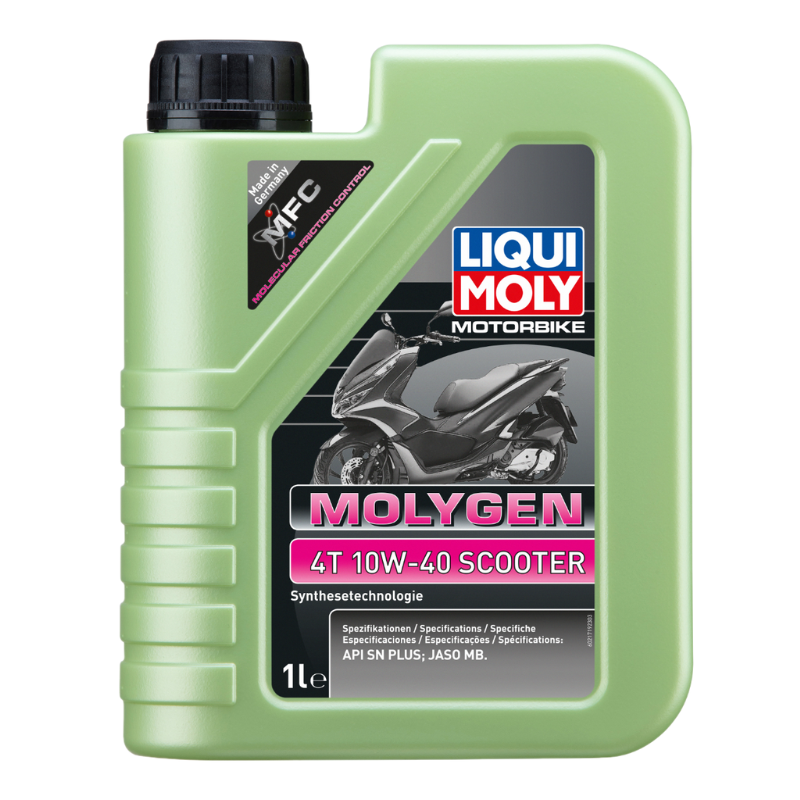 DẦU NHỚT ĐỘNG CƠ XE TAY GA LIQUI MOLY (MOTORBIKE 4T 10W-40 MOLYGEN SCOOTER 1L) - 21719